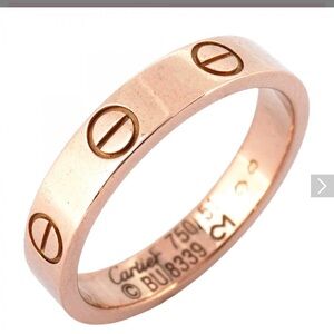 Cartier Rose Gold Mini Love Band Sz 51